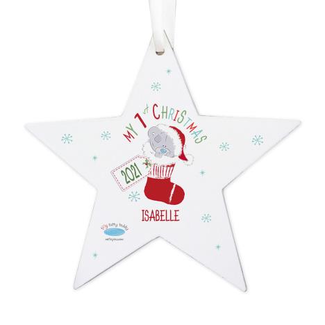 Personalised My 1st Tiny Tatty Teddy Christmas Stocking Star Decoration £10.99